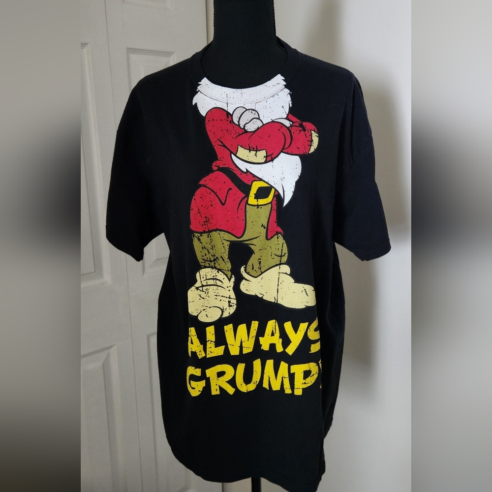 Disney Black Cotton Grumpy T Shirt